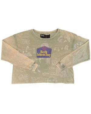 Paly Hollywood Crew Neck Long-Sleeved T-Shirt - Natural