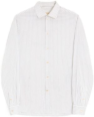 Valentino Striped Long-Sleeved Shirt - White