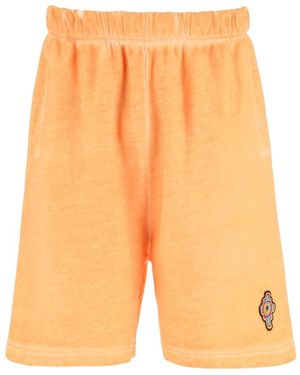 Marcelo Burlon County Of Milan Logo-Embroidered Shorts - Orange