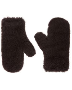 Max Mara Ombrato Leather-Strap Gloves - Multicolor