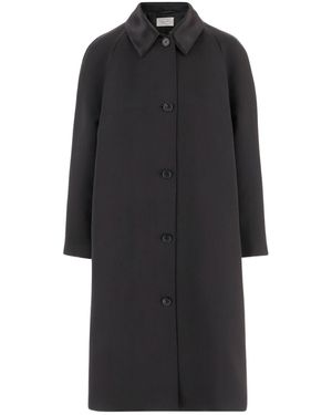 The Row Ema Single-Breasted Coat - Black