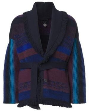 Giorgio Armani Minimalist Knit Cardigan - Blue