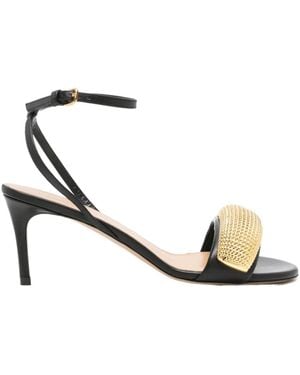 JW Anderson Leather Mid-Heel Sandals - Metallic