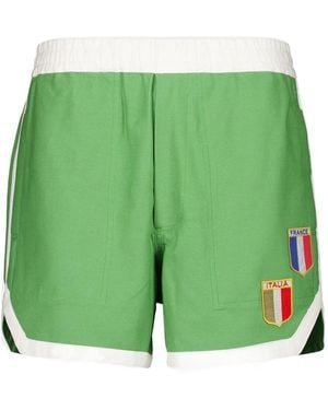 Bode Euro Gym Elastic Waist Shorts - Green