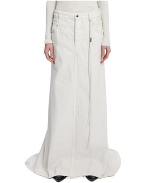 Ann Demeulemeester Belt Loop Skirt - White