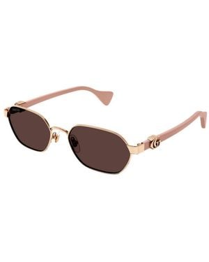 Gucci Hexagon Sunglasses - White