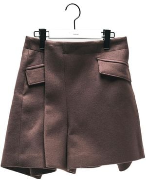 Sacai Melton Skirt - Brown