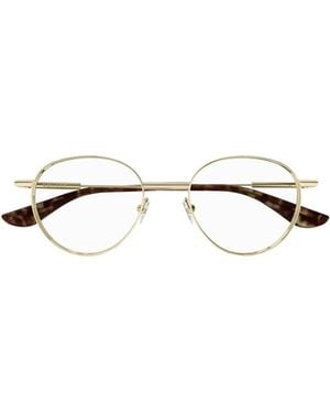 McQueen Eyewear Round Frame Glasses - White