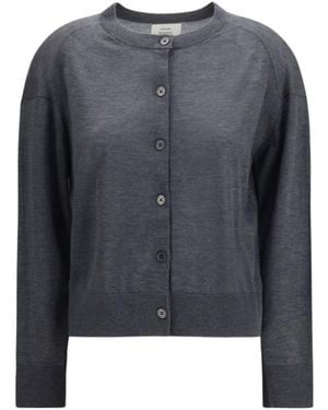Loulou de Saison Kita Fine Crewneck Cardigan - Black