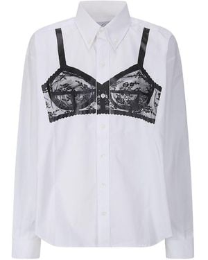 VAQUERA Trompe 'Oeil Button-Down Shirt - White