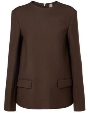 TOTEME Pocket Crêpe Top - Brown
