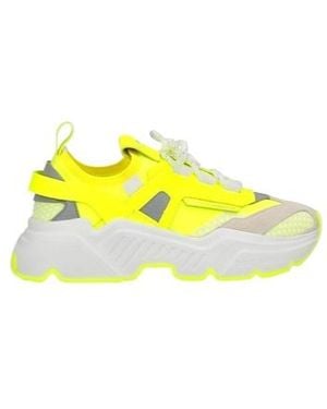 Dolce & Gabbana Multicoloured Thick-Soled Sports Shoes - Yellow