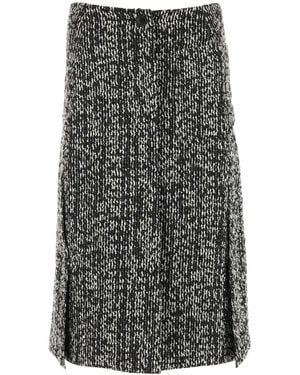 Lanvin Two-Toned Midi Skirt - Gray