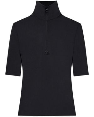 Courreges Half-Zip Top - Blue