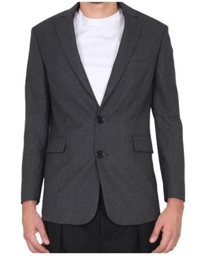 Aspesi Flap-Pocketed Single-Breasted Blazer - Blue