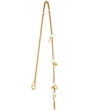 Chloé Logo-Plaque Chain Strap - Metallic