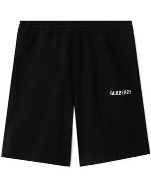 Burberry Logo Printed Track Shorts - Black