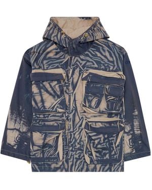 DIESEL J-Cadmus Creased-Effect Cargo Jacket - Blue
