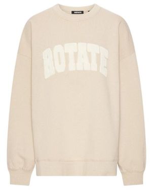 ROTATE BIRGER CHRISTENSEN Logo-Appliqué Sweatshirt - Natural