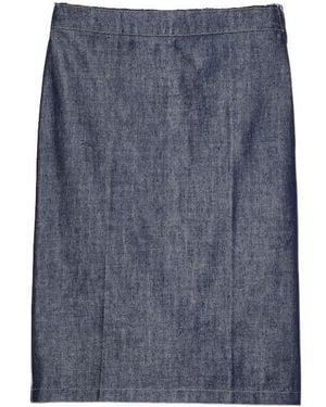 Prada Denim Pencil Skirt - Blue
