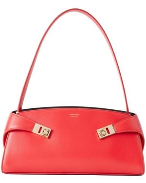 Ferragamo East-West Shoulder Bag - Red
