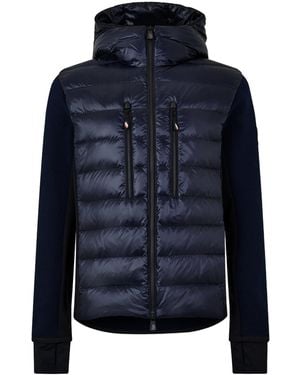 Moncler Patchwork Hooded Down Jacket - Blue