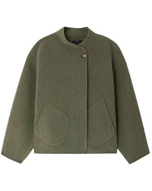 Soeur Short Coat With Side Pockets - Green