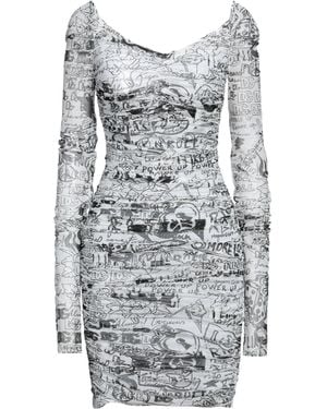 Dolce & Gabbana Long-Sleeve Slim-Fit Dress - Gray