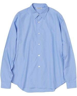 AURALEE Striped Shirt - Blue