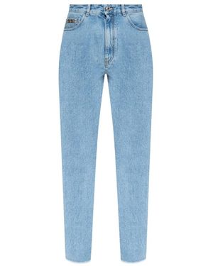 Gcds Crystal-Embellished Detail Straight Jeans - Blue