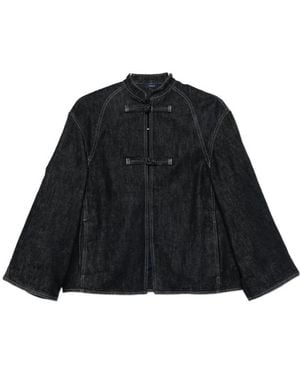 Soeur Long-Sleeved Denim Jacket - Black