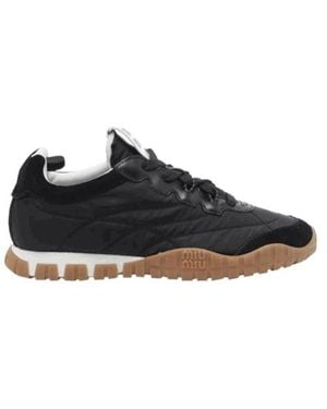 Miu Miu Lace-Up Trainers - Black
