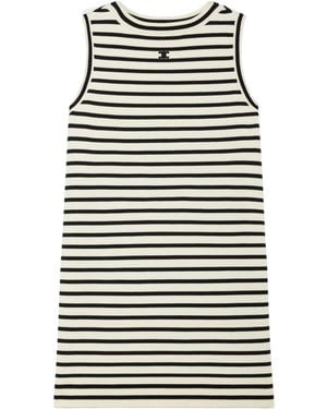 Celine Triomphe Marinière Mini Dress - Black