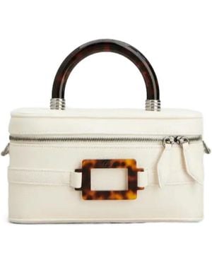Roger Vivier Belle Vivier Mini Vanity Shoulder Bag - Natural