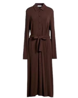 Max Mara Minimalist Shirt Dress - Brown