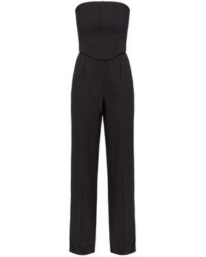 Pinko Zipped Strapless Jumpsuit - Black