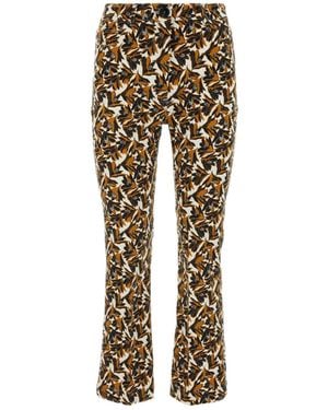 Weekend by Maxmara All-Over Patterned Flared Pants - Natural