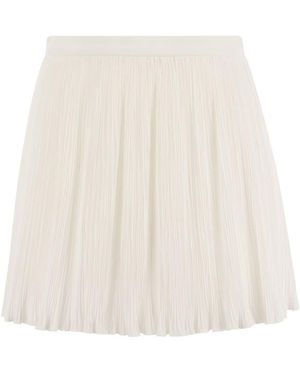 RED Valentino Pleated Elastic Waist Shorts - White