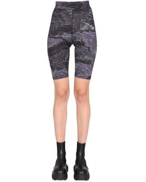 McQ Graphic Printed Cycling Shorts - Blue