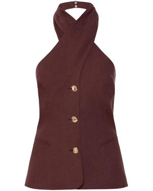 Marella Criss-Cross Gilet - Red