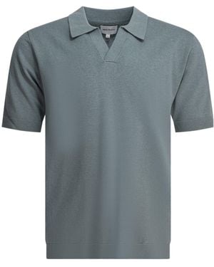 Norse Projects Knitted Polo Shirt - Blue