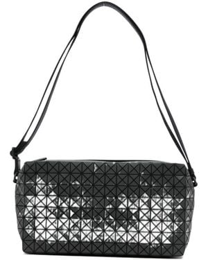Issey Miyake Geometric-Pattern Shoulder Bag - Black
