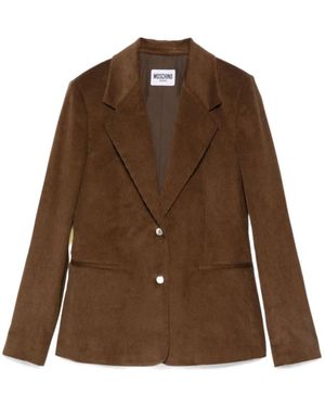 Moschino Lapel Jacket - Brown