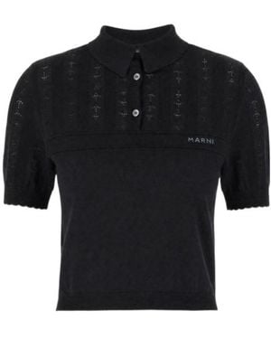 Marni Short-Sleeved Polo Shirt - Black