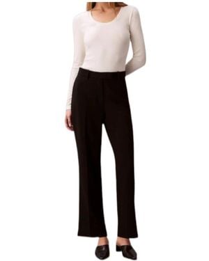 Calvin Klein Regular-Fit Tailored Pants - Black
