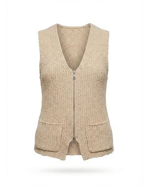 AYA MUSE Elastic Ribbed Knitted Jacket - Natural