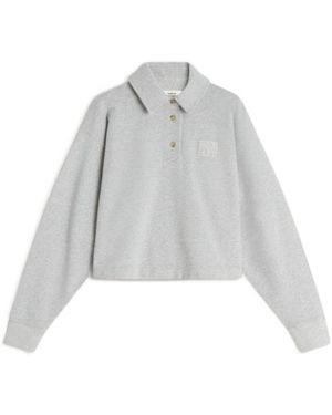 Maison Kitsuné Maison Kitsuné Stamp Polo Sweatshirt - Grey