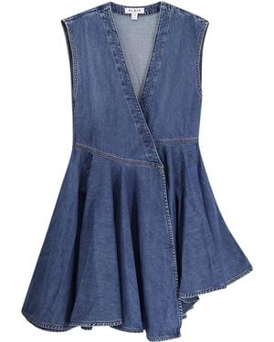 Alaïa Wrap Denim Dress - Blue