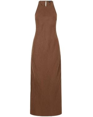 James Perse Linen Maxi Dress - Brown