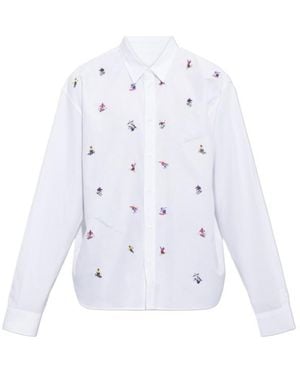 DSquared² Collared Long-Sleeved Shirt - White